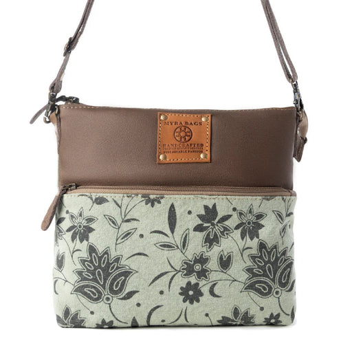 Myra Wildprint Trail Sage Floral Crossbody Bag S-14810