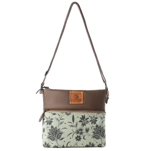 Myra Wildprint Trail Sage Floral Crossbody Bag S-14810