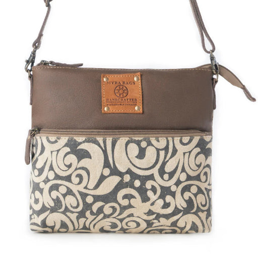 Myra Wildprint Trail Ivory Vintage Print Crossbody Bag S-14811
