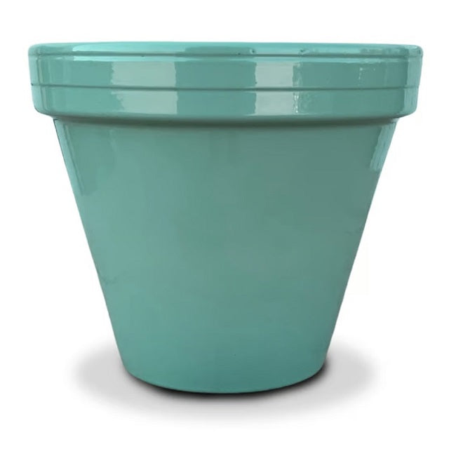 Powder Coated Sage Green Standard Clay Pot