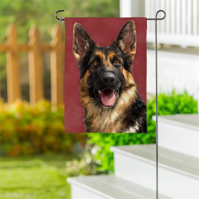 German Shepherd Photo Garden Flag