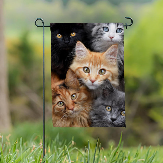 Cats Photo Garden Flag