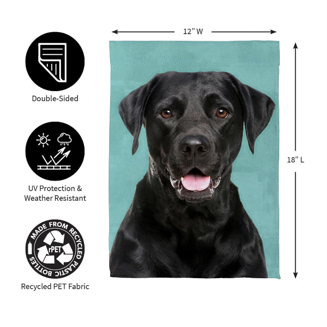Black Lab Photo Garden Flag