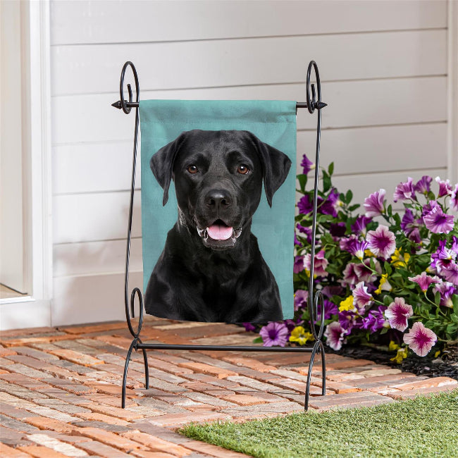 Black Lab Photo Garden Flag