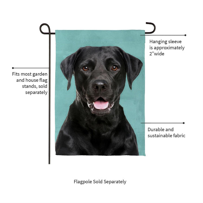 Black Lab Photo Garden Flag