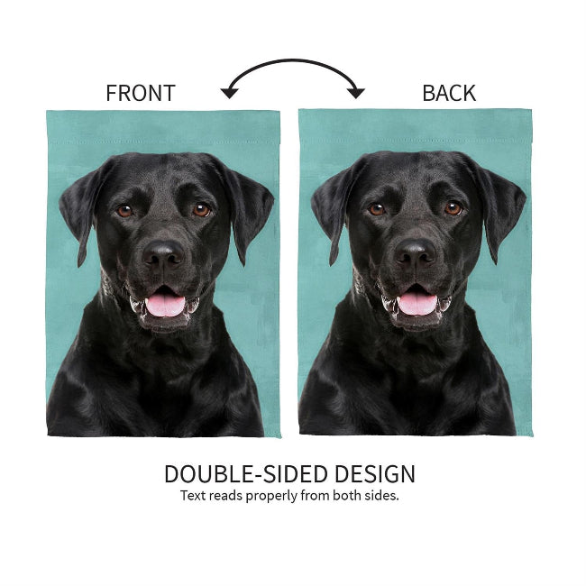 Black Lab Photo Garden Flag