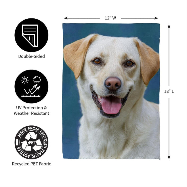 Yellow Lab Photo Garden Flag