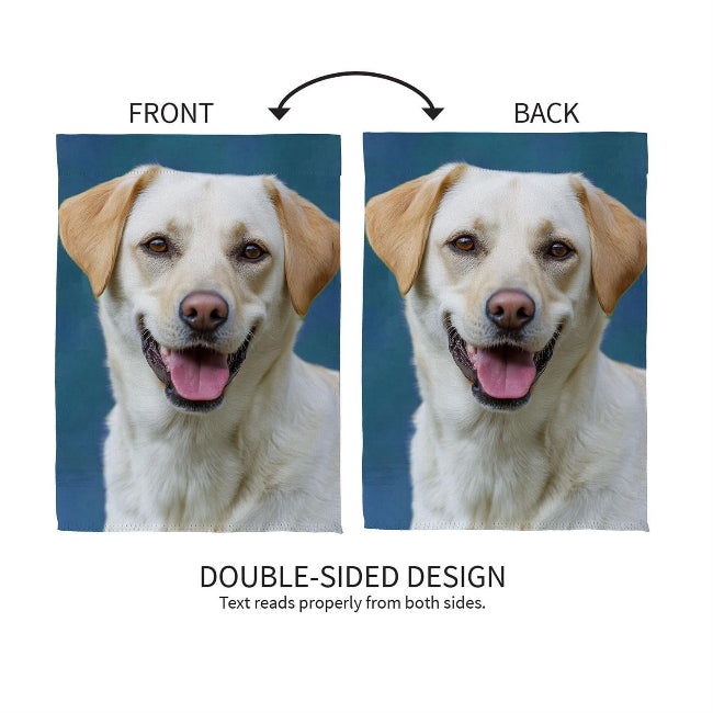 Yellow Lab Photo Garden Flag