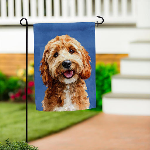 Goldendoodle Photo Garden Flag