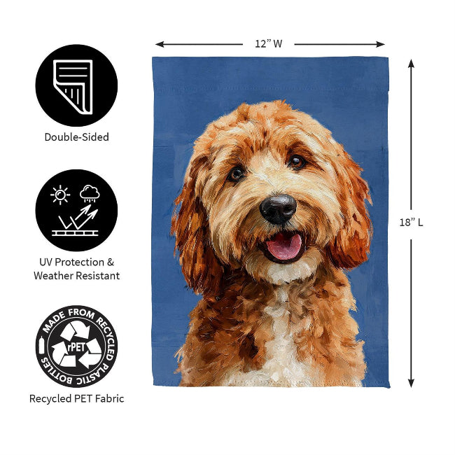 Goldendoodle Photo Garden Flag