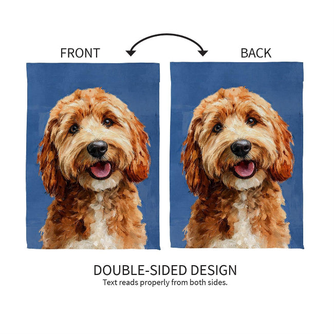 Goldendoodle Photo Garden Flag