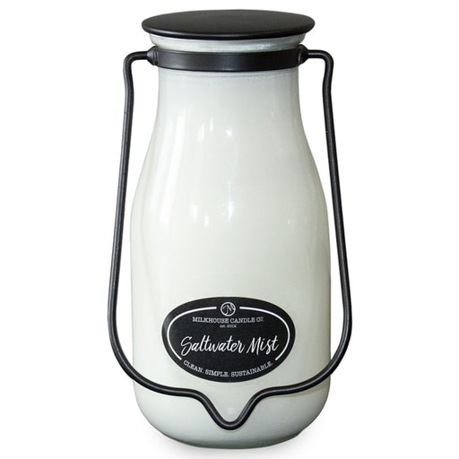 Milkhouse Creamery Collection Soy Candle: Saltwater Mist, 14-oz. Milk Bottle