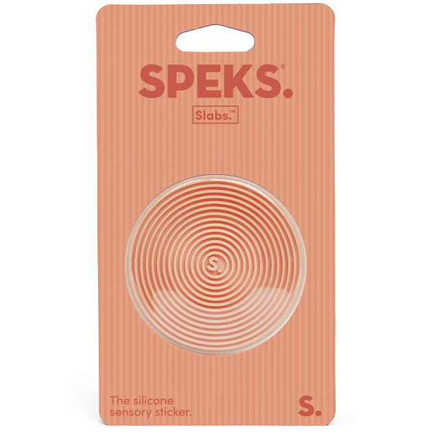 Slabs Silicone Sensory Sticker - Circle Groove Orange