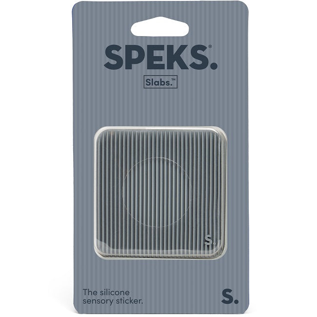 Slabs Silicone Sensory Sticker - Square Groove Grey