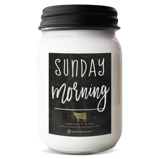 Milkhouse Farmhouse Collection Soy Candle: Sunday Morning, 13-oz. Mason Jar