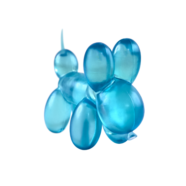 Gummy Balloon Dog Squishy Toy, Assorted Colors