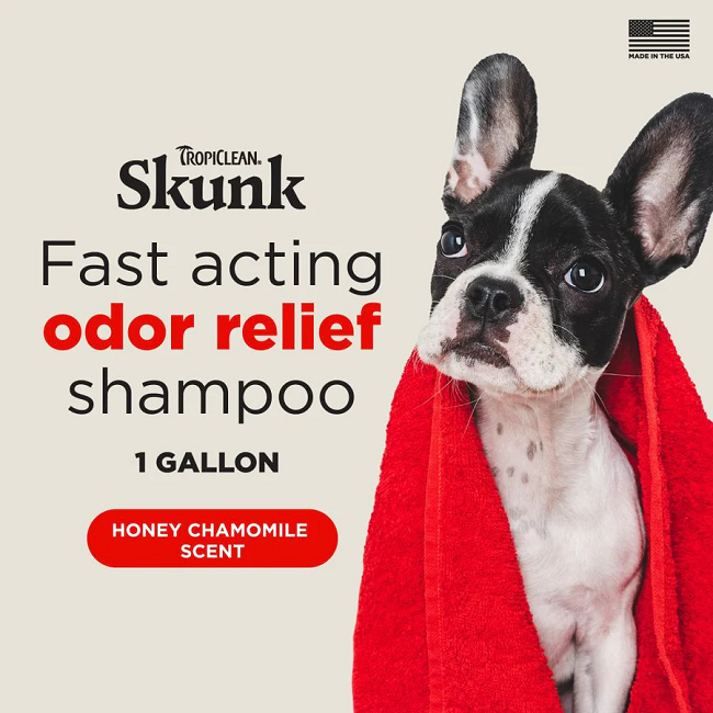TropiClean Skunk Odor Control Shampoo for Dogs & Cats 20 oz