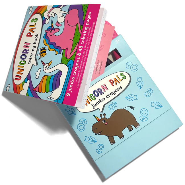 Carry Along! Coloring Book and Crayon Set - Unicorn Pals