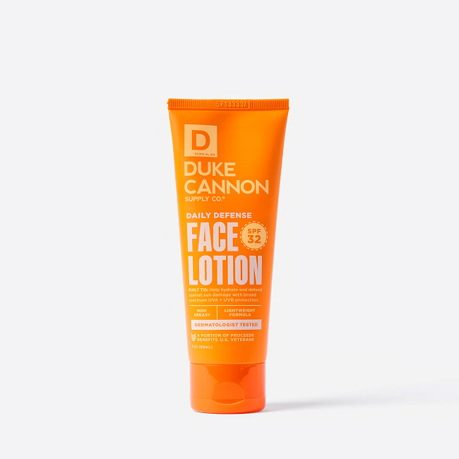 Duke Cannon Daily Defense Face Lotion 3 oz.