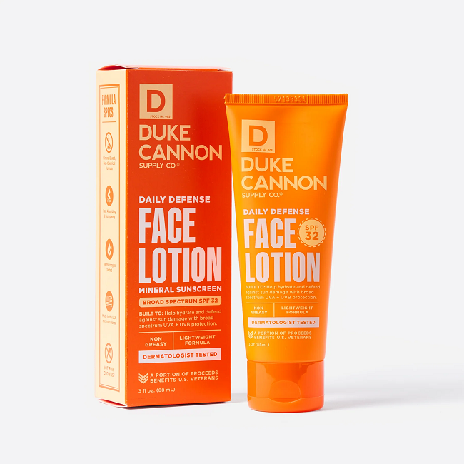 Duke Cannon Daily Defense Face Lotion 3 oz.