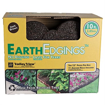 Earth Edge Rubber Landscape Edging 10-ft. Dark Brown
