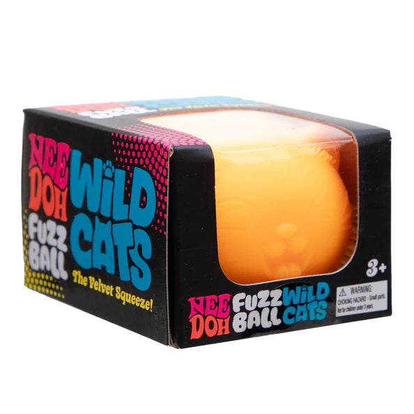 NeeDoh Color Fuzz Ball Wild Cats, Assorted