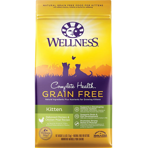 Wellness Complete Health Grain Free, Indoor Kitten Food 5.5lb Bag