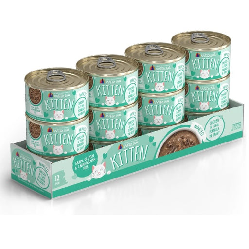 Weruva Kitten Canned Food, Chicken & Tuna in Gravy - 3 oz. cans, Pack of 12