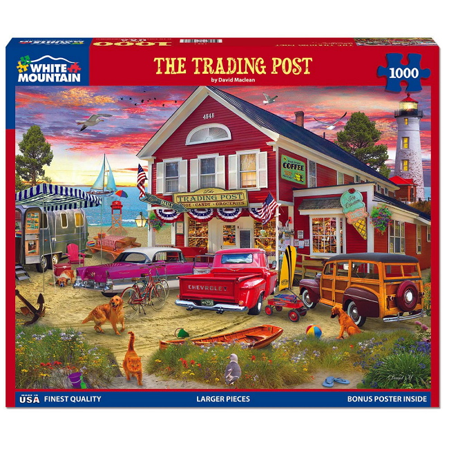 The Trading Post Puzzle 1000 Piece White Mountain Puzzles