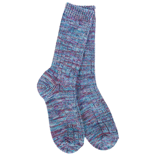 World's Softest Women's Weekend Missioni Crew Sock, Neptune