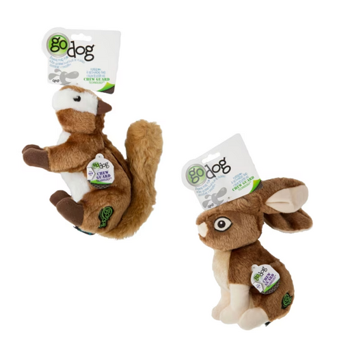 GODOG Wildlife Squeaky Plush Dog Toy - Large