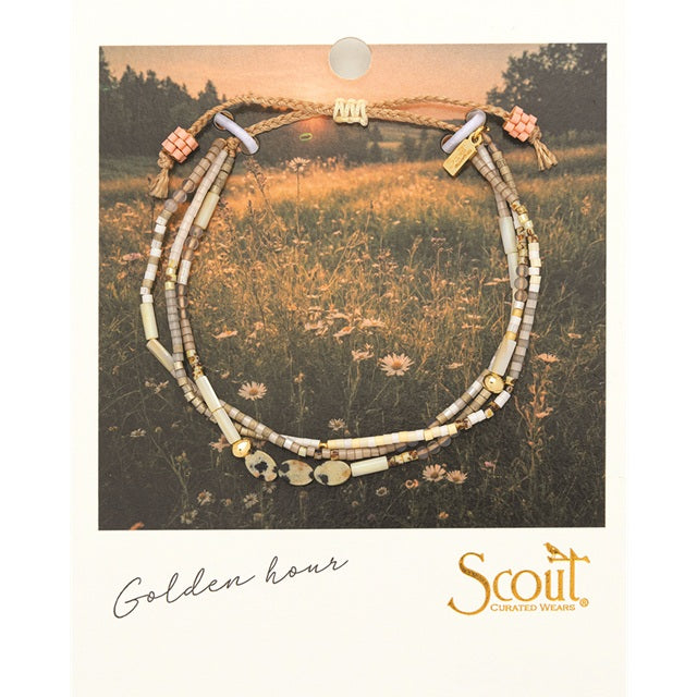 Mixed Media Bracelet - Joy/Dalmatian Jasper/Gold