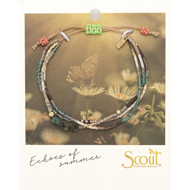 Mixed Media Bracelet - Transformation/African Turquoise/Gold