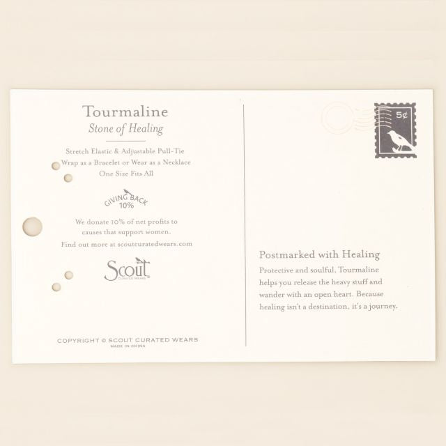 Mixed Media Wrap Bracelet/Necklace - Healing/Tourmaline/Gold