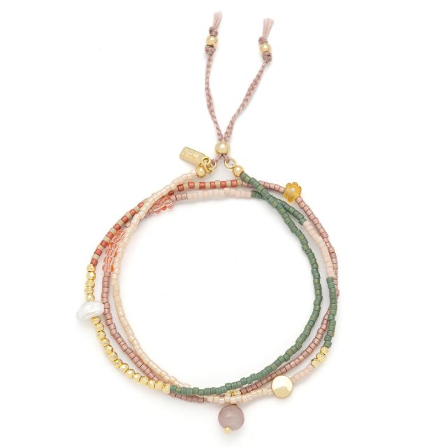 Mixed Media Wrap Bracelet/Necklace - Healing/Tourmaline/Gold