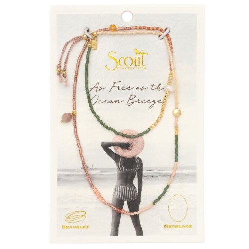 Mixed Media Wrap Bracelet/Necklace - Healing/Tourmaline/Gold