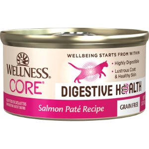 Wellness Core+ Digestive Health Salmon Pate Wet Cat Food 3oz Can