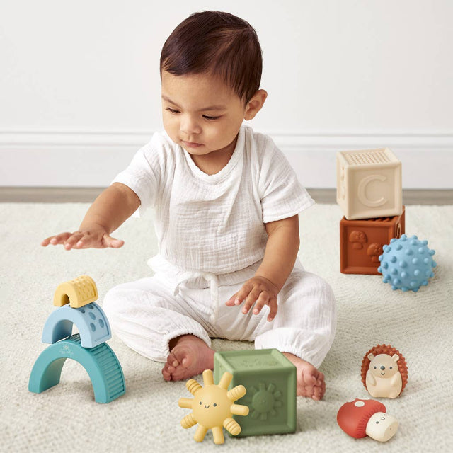 Itzy Blocks Forest Friends 10-Piece Sensory Building Blocks