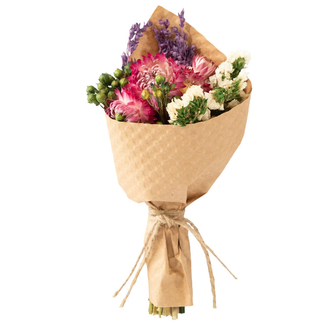Strawflower & Larkspur Mini Dried Floral Bouquet Bundle
