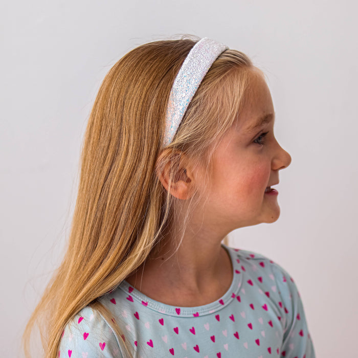 Tapered Chunky Glitter Headband, Assorted Colors