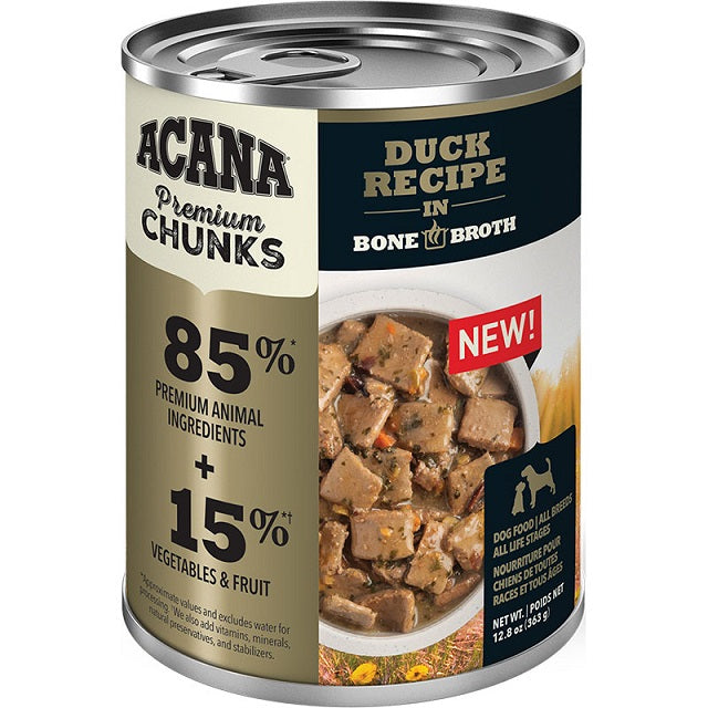 ACANA Premium Chunks Duck Recipe in Bone Broth Grain-Free Wet Dog Food