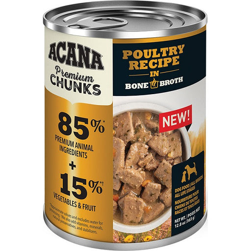 ACANA Premium Chunks Poultry Recipe in Bone Broth Grain-Free Wet Dog Food