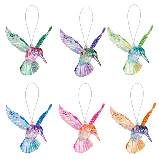Crystal Expressions Multi-Tone Shimmer Hummingbird Ornament, Assorted Colors
