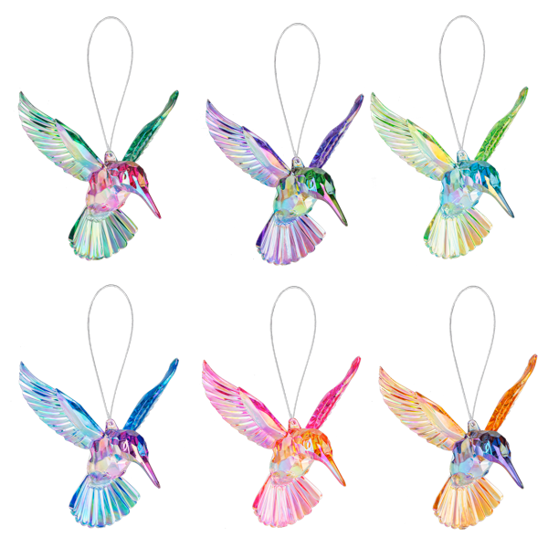Crystal Expressions Multi-Tone Shimmer Hummingbird Ornament, Assorted Colors