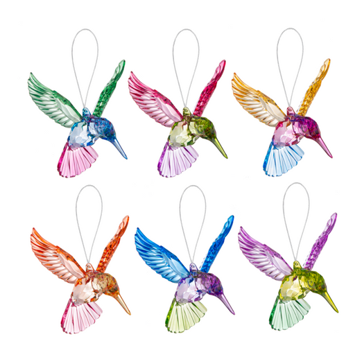 Crystal Expressions Multi-Tone Meadow Hummingbird Ornament, Assorted Colors