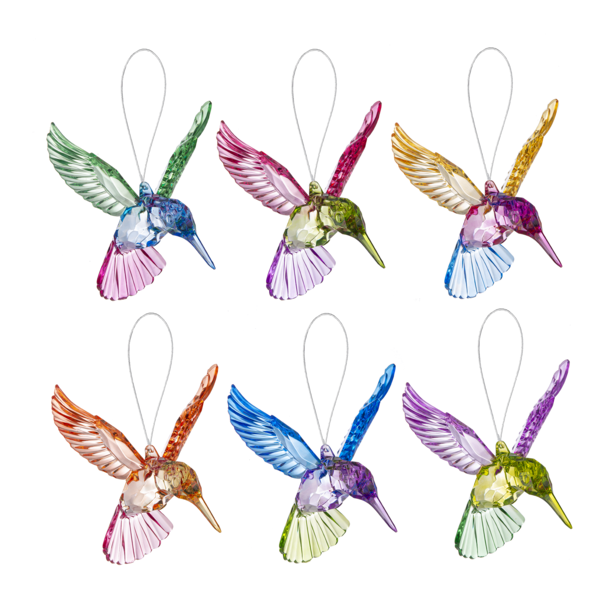 Crystal Expressions Multi-Tone Meadow Hummingbird Ornament, Assorted Colors