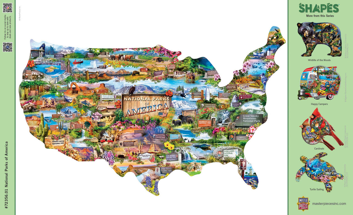 National Parks of America 1000 Piece Shaped Puzzle