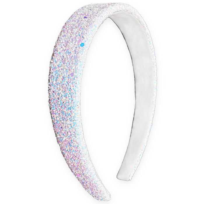 Tapered Chunky Glitter Headband, Assorted Colors