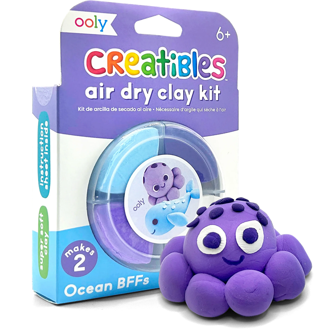 Creatibles Mini Air Dry Clay Kit - Ocean BFFs - 2 Designs
