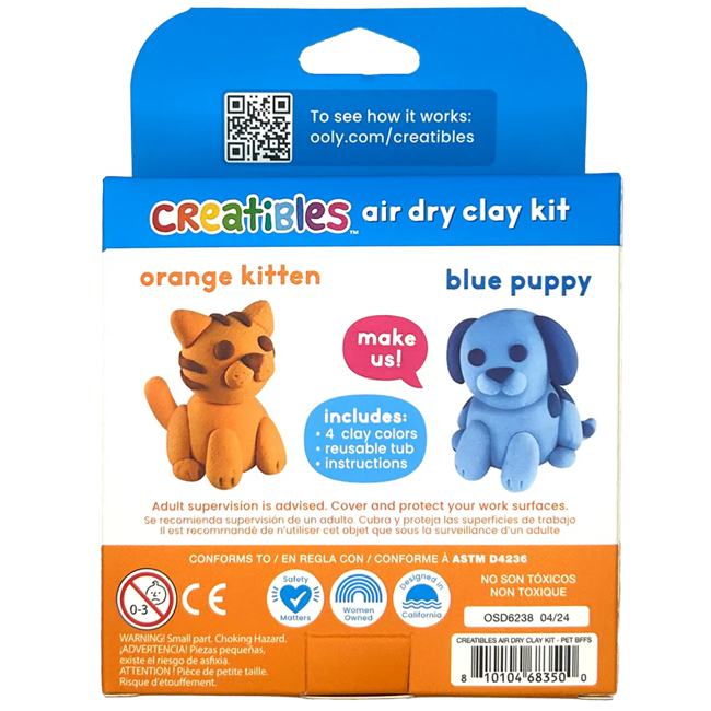 Creatibles Mini Air Dry Clay Kit - Pet BFFs - 2 Designs